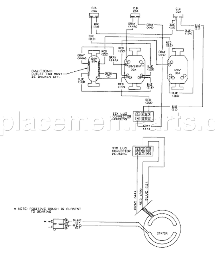 Page C Diagram and Parts List for 9719-3  Briggs and Stratton Generator